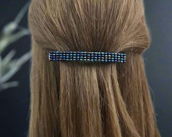 Metallic AB Large French Barrette, 90mm, For Long Hair, Thick Hair, Sturdy