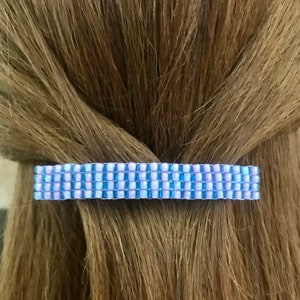Purple Retro Large French Hair Barrette, For Long Hair