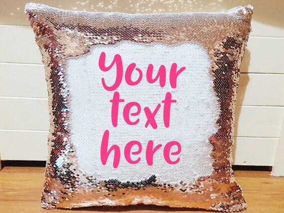 personalised magic sequin cushion