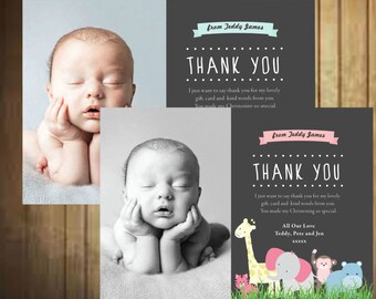 baby thank you cards etsy