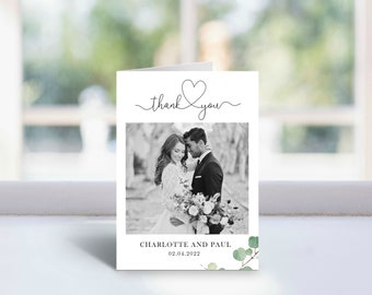 Custom Wedding Thank You Cards with Photo