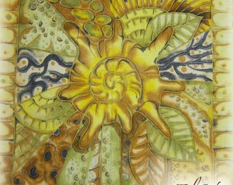 Ready for shipping; Hand painted autumn leaves linen shawl; Natural earthy colors accessory; Fall leaves and natural shell linen scarf