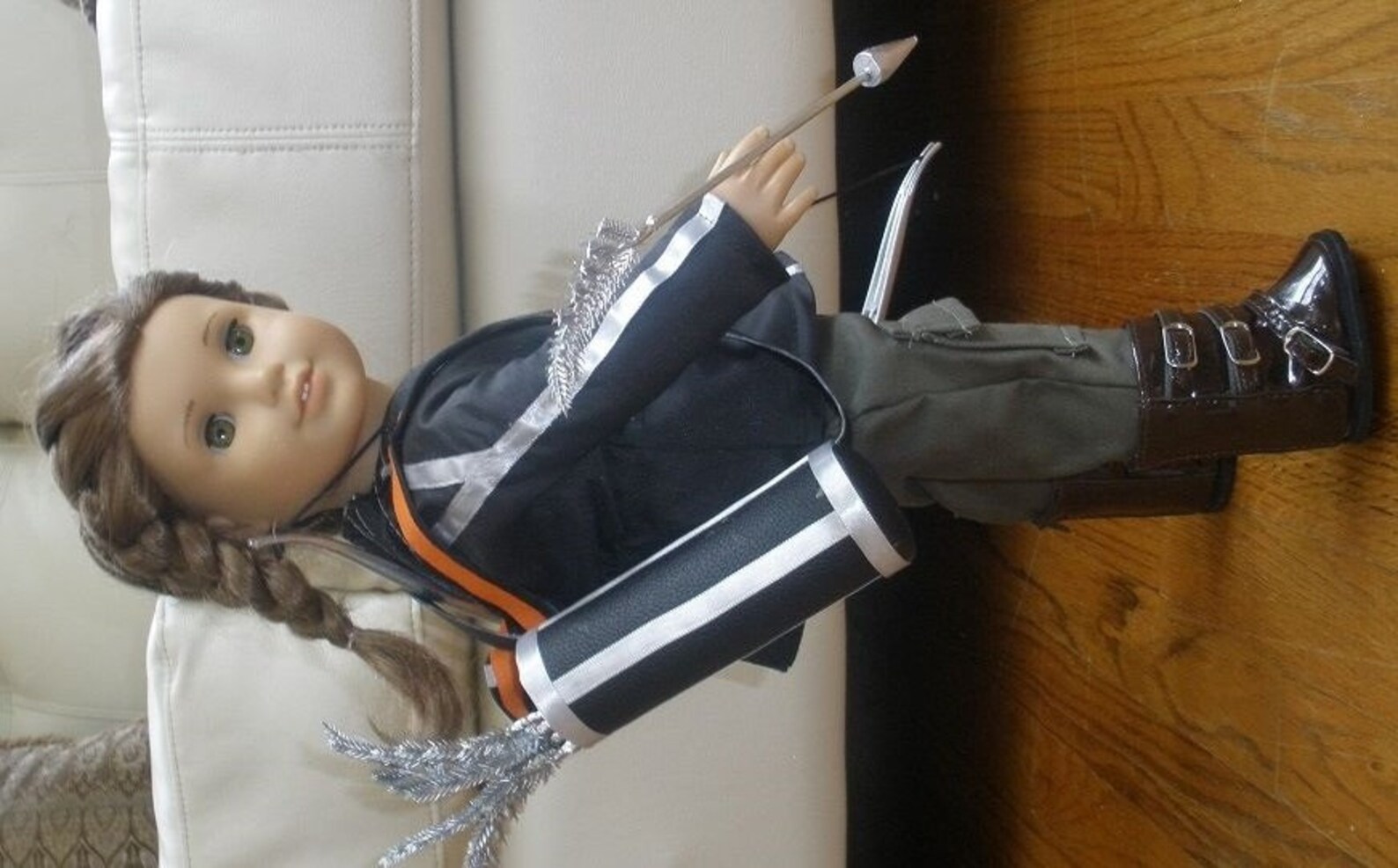 American Girl Doll Costume Outfit. Custom with Mockingjay Pin. Etsy
