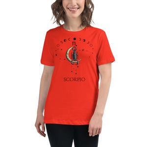 Scorpio Astrology Relaxed T-Shirt for Women | Astrology Moon Stars Witchy Magical Apparel // Scorpio gift //