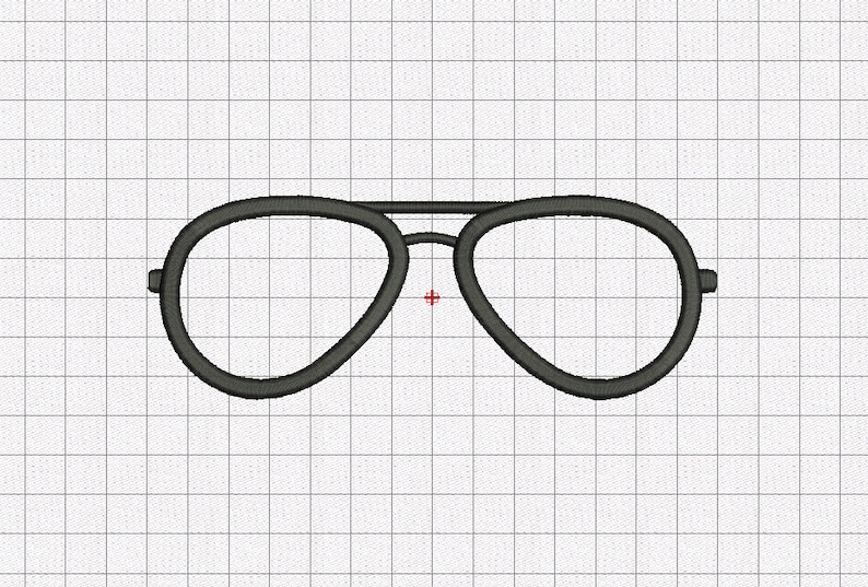 Aviator Style Glasses Applique Embroidery Design in 3x3 4x4 Etsy