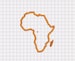 Africa Continent Applique Embroidery Design in 4x4, 5x7, and 6x10 Sizes 
