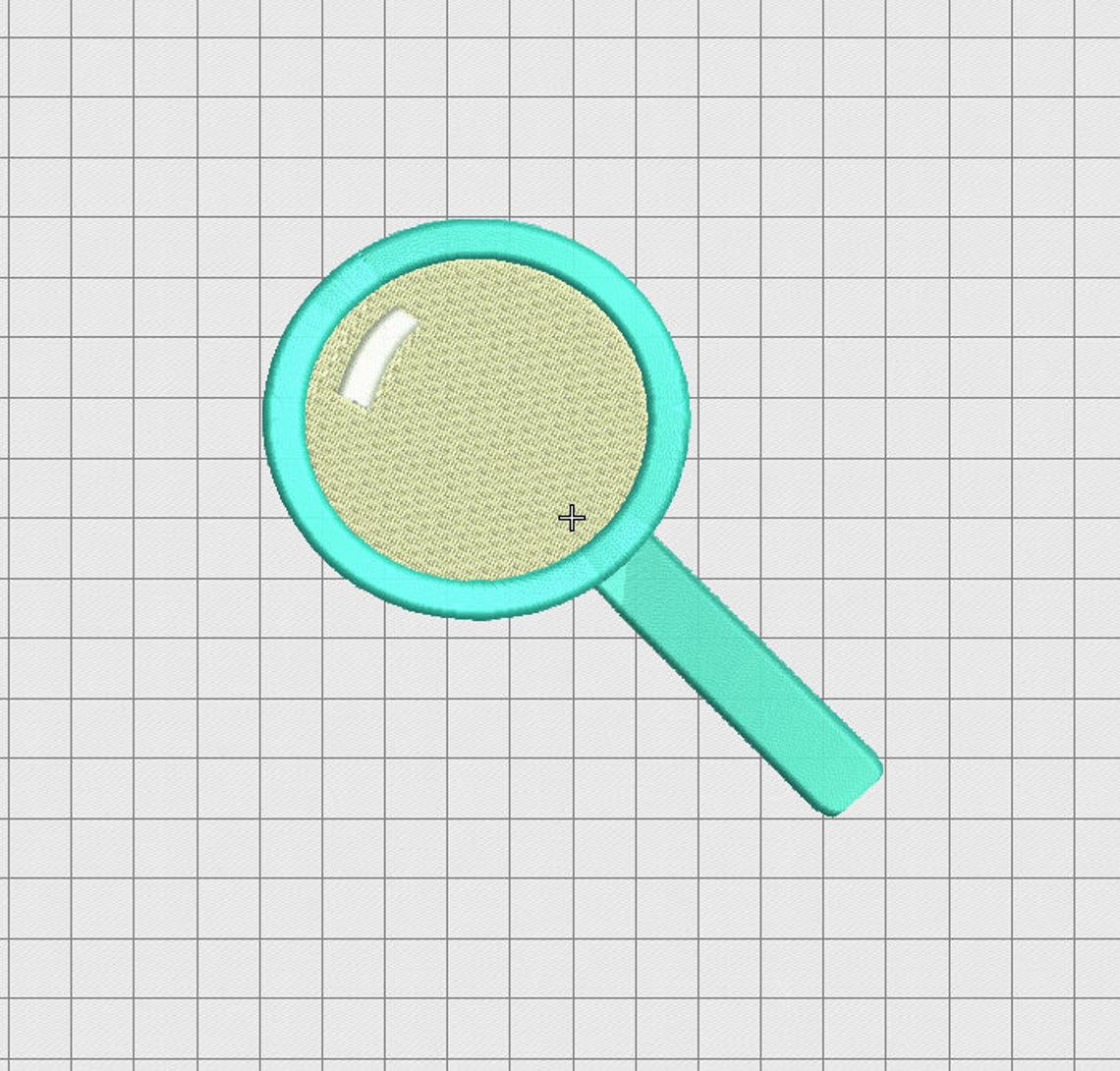 Magnifying Glass Mini Embroidery Design in 1x1 2x2 3x3 4x4 and Etsy