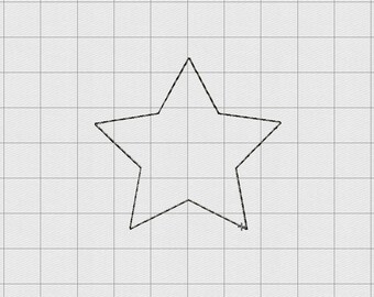 Star Feltie Mini Embroidery Design in .25 inch .5 inch 1 inch and 2 inch Sizes