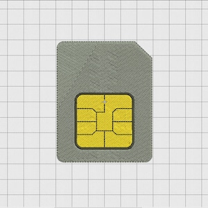 1x1、2x2、3x3、4x4 サイズの SIM カード携帯電話刺繍デザイン