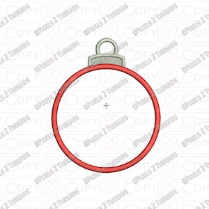 Ornament Christmas Ball Applique Embroidery Design in 2x2 3x3 4x4 and 5x5 Sizes