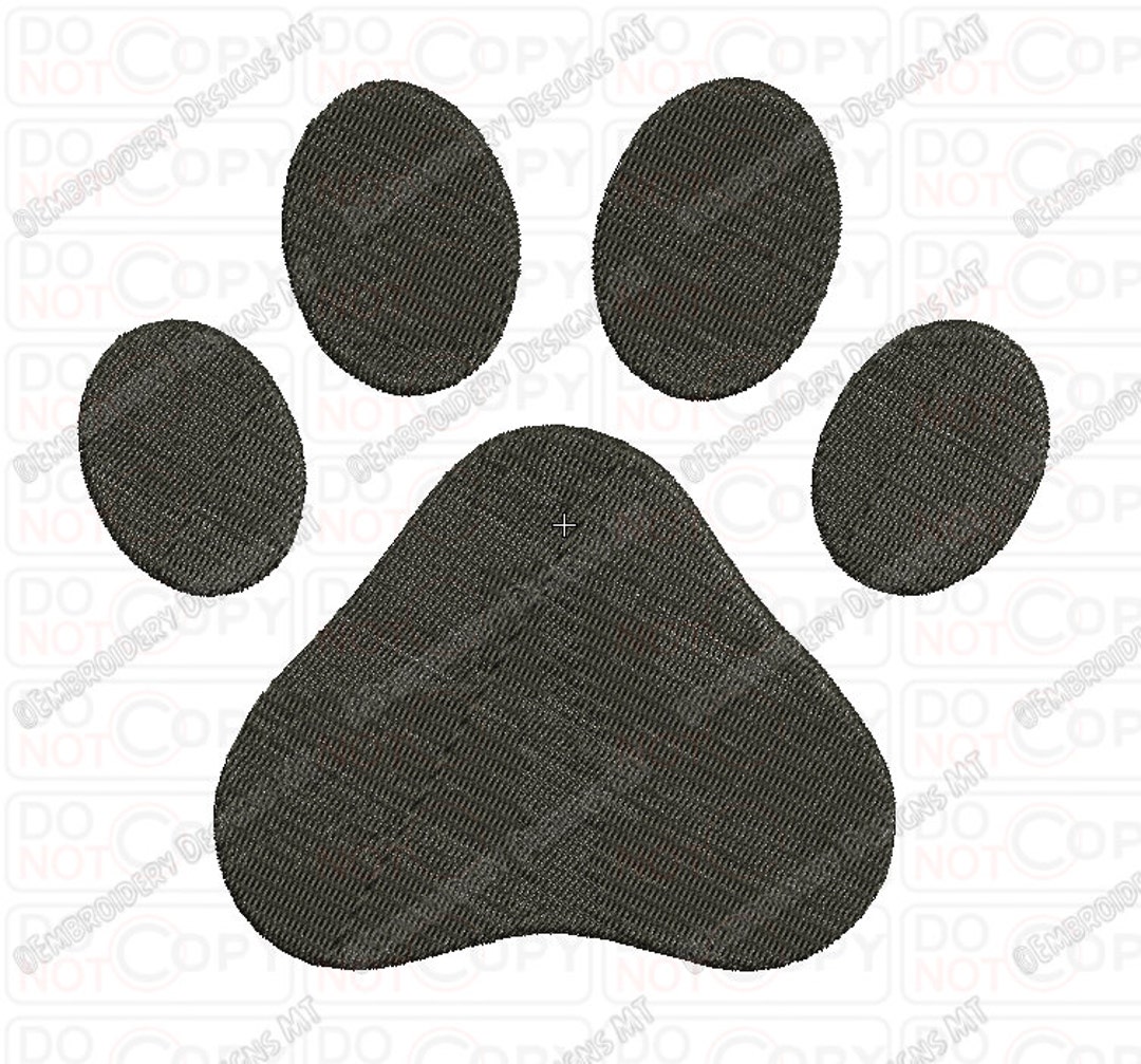 Dog Paw Embroidery Design in 2x2 3x3 4x4 and 5x5 Sizes Etsy
