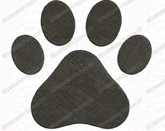 Dog Paw Embroidery Design in  2x2 3x3 4x4 and 5x5 Sizes