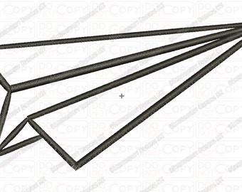 Paper Airplane Applique Embroidery Design in 3x3 4x4 and 5x7 Sizes