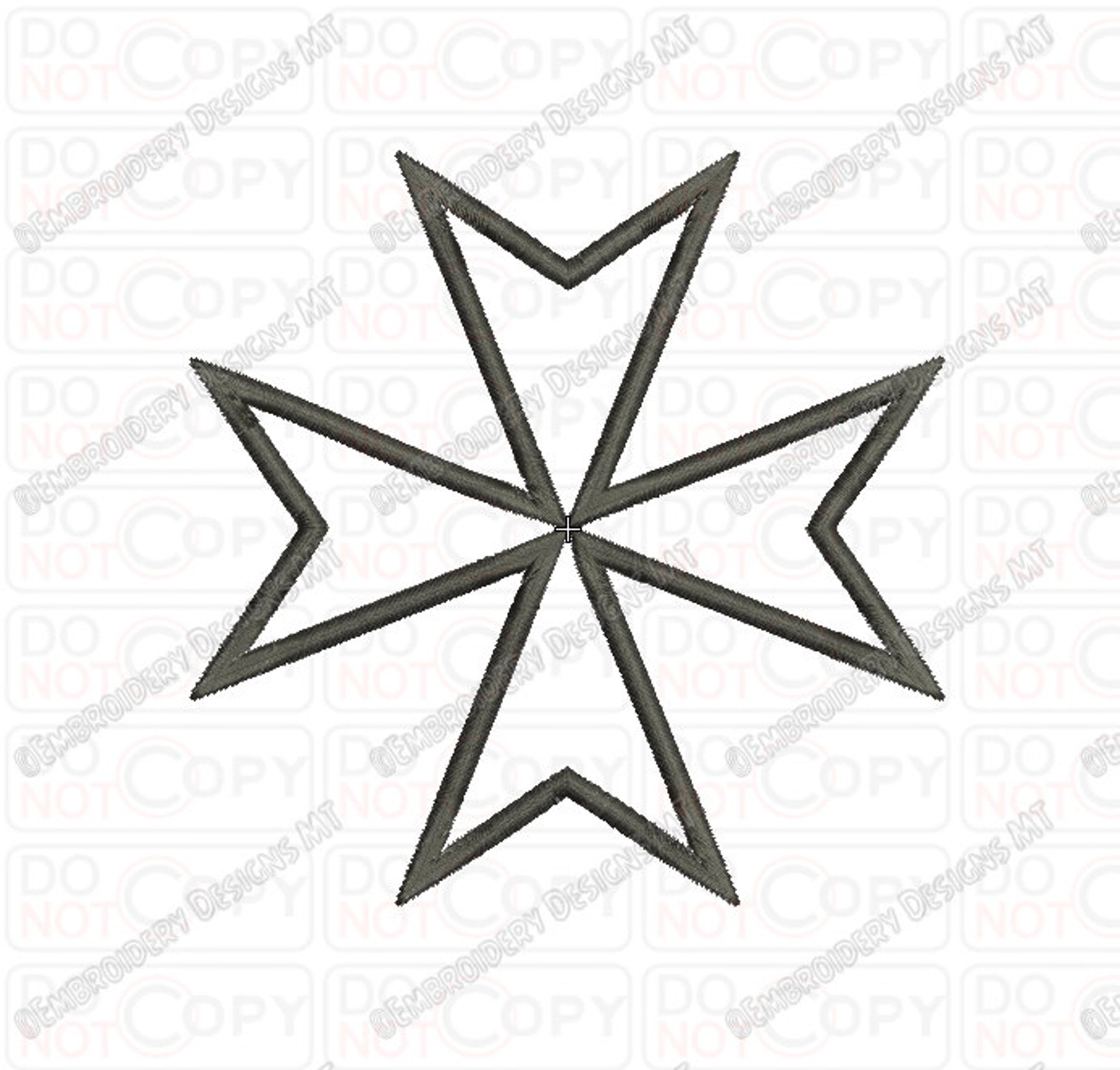 Maltese cross applique embroidery design in 3x3 4x4 and 5x7  etsy Maltese cross applique embroidery design in 3x3 4x4 and 5x7  etsy