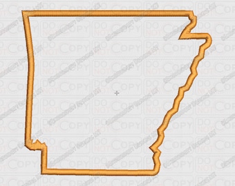 Arkansas State Applique Embroidery Design in 4x4 and 5x7 Sizes