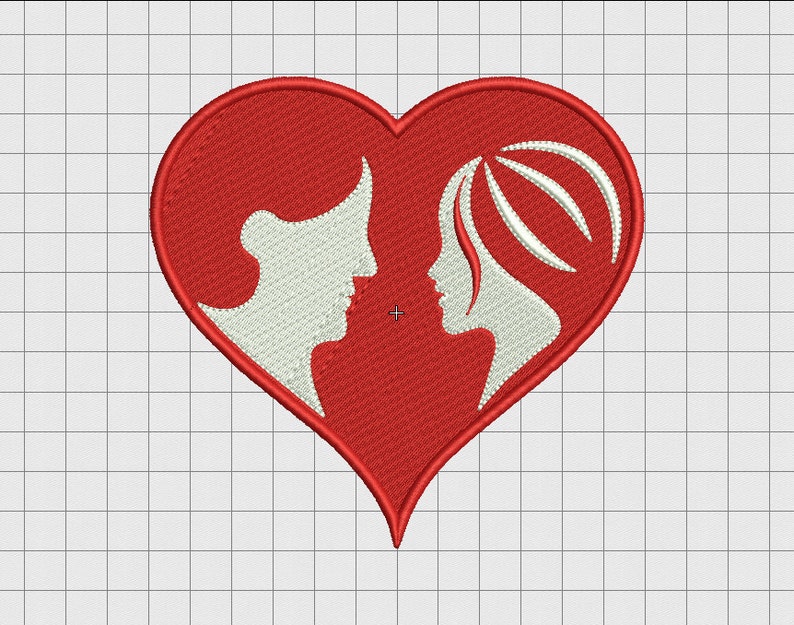 Heart romance couple embroidery design in 3x3 4x4 5x5 and 6x6  etsy Heart romance couple embroidery design in 3x3 4x4 5x5 and 6x6  etsy