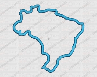 Borduurontwerp appliqué met Braziliaanse landen in de maten 4 x 4 en 5 x 7