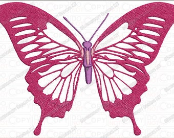 Classic Real Butterfly Applique Embroidery Design in 4x4 and 5x7 Sizes