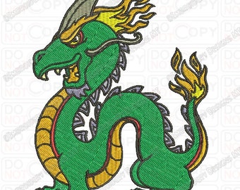Chinese Dragon Embroidery Design in 3x3 4x4 and 5x7 Sizes