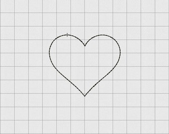 Heart Feltie Mini Valentine Embroidery Design in .25 inch .5 inch 1 inch and 2 inch Sizes