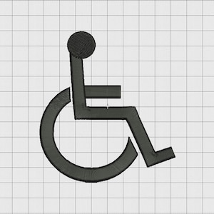 Può includere: Simbolo di accessibilità in bianco e nero, che rappresenta una persona su una sedia a rotelle.