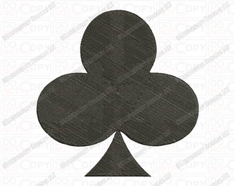 Club Playing Cards Embroidery Design in 1x1 2x2 3x3 4x4 and 5x7 Sizes