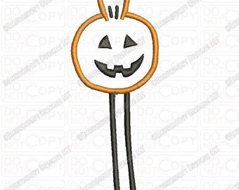Jackolantern Bolo Pop Abóbora Halloween Applique Bordado Design em tamanhos 3x3 4x4 e 5x7