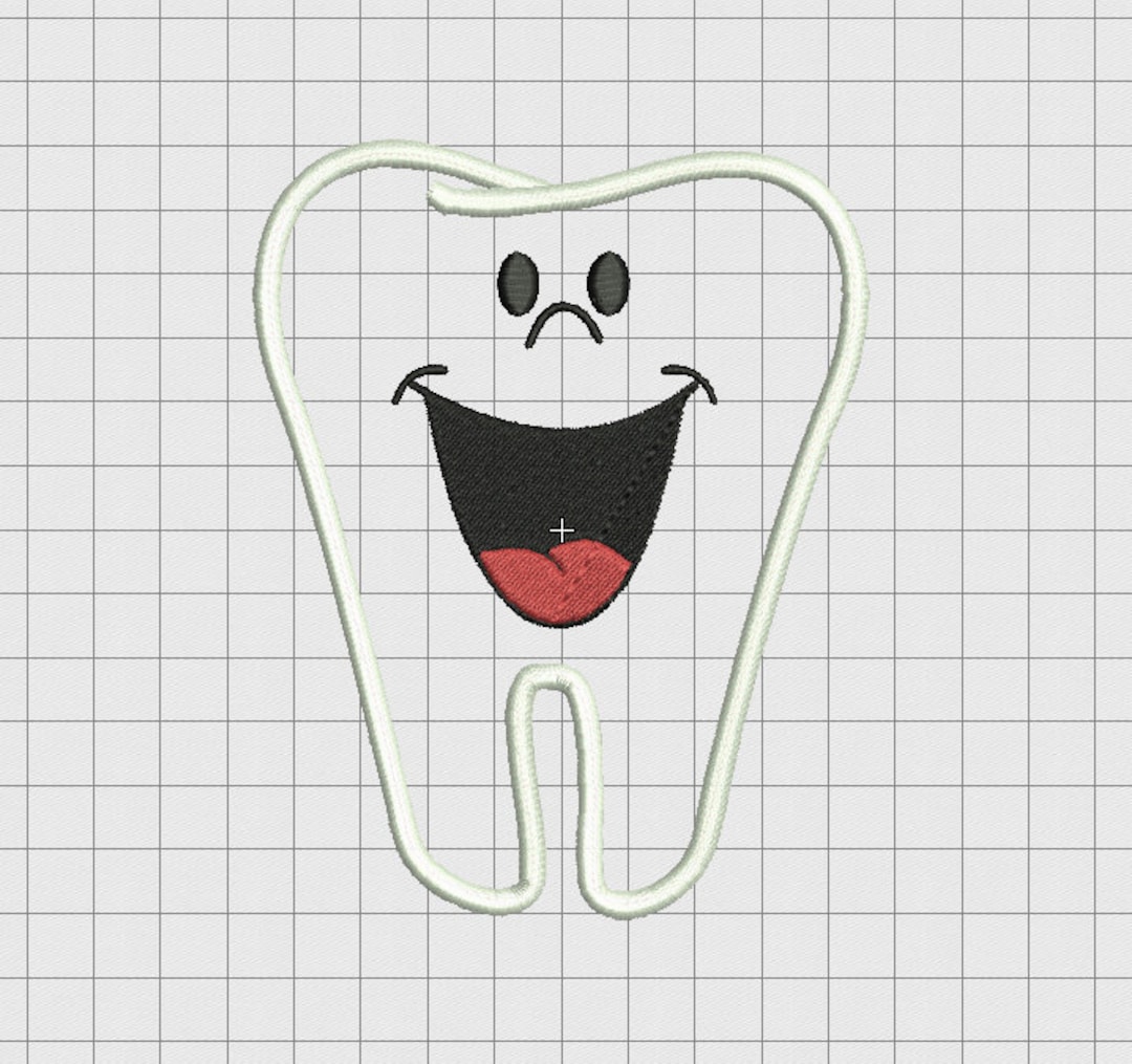 Tooth Smile Applique Embroidery Design in 3x3 4x4 5x5 and 6x6 Sizes - Etsy