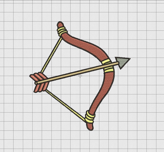 Arco e freccia tiro con l'arco ricamo Design in 4 x 4 5 x taglie 5 e 6 x 6