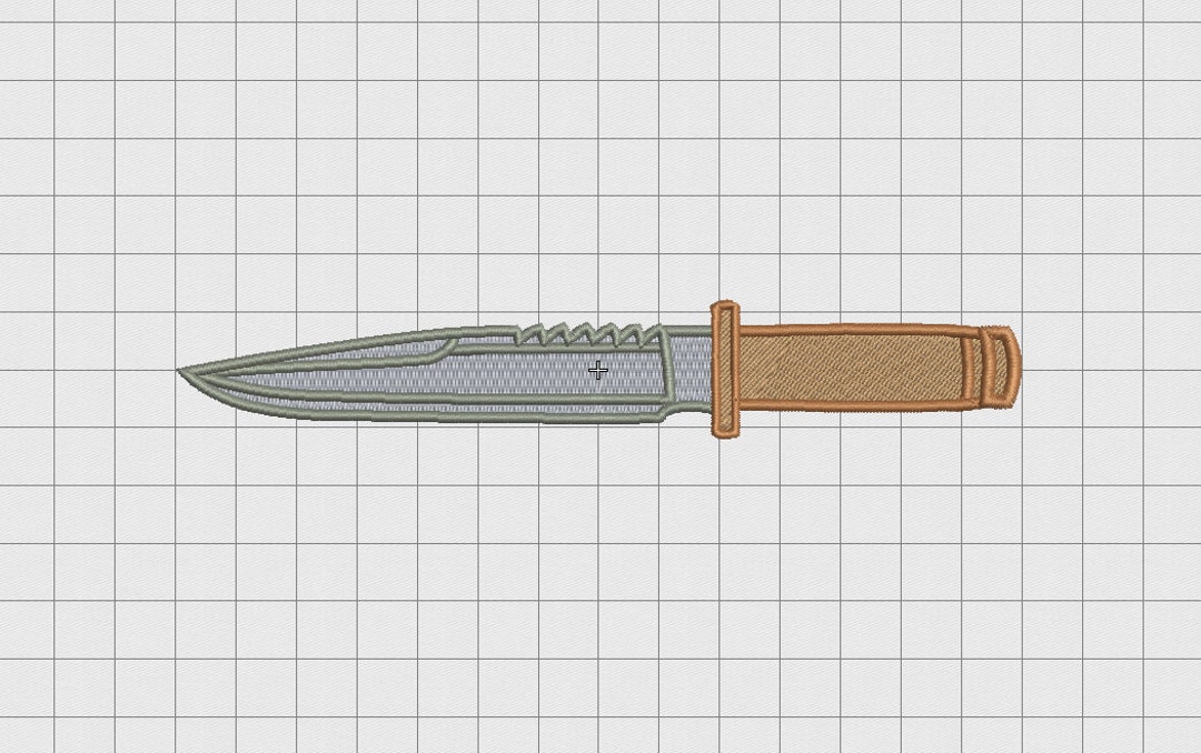 Combat Tactical Knife Embroidery Design in 4x4 5x5 6x6 and 7x7 Sizes Etsy