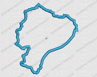 Ecuador Country Applique Embroidery Design in 4x4 and 5x7 Sizes