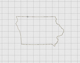 Iowa State Filz Stickdatei in den Größen 1 Zoll, 1,5 Zoll, 2 Zoll und 3 Zoll