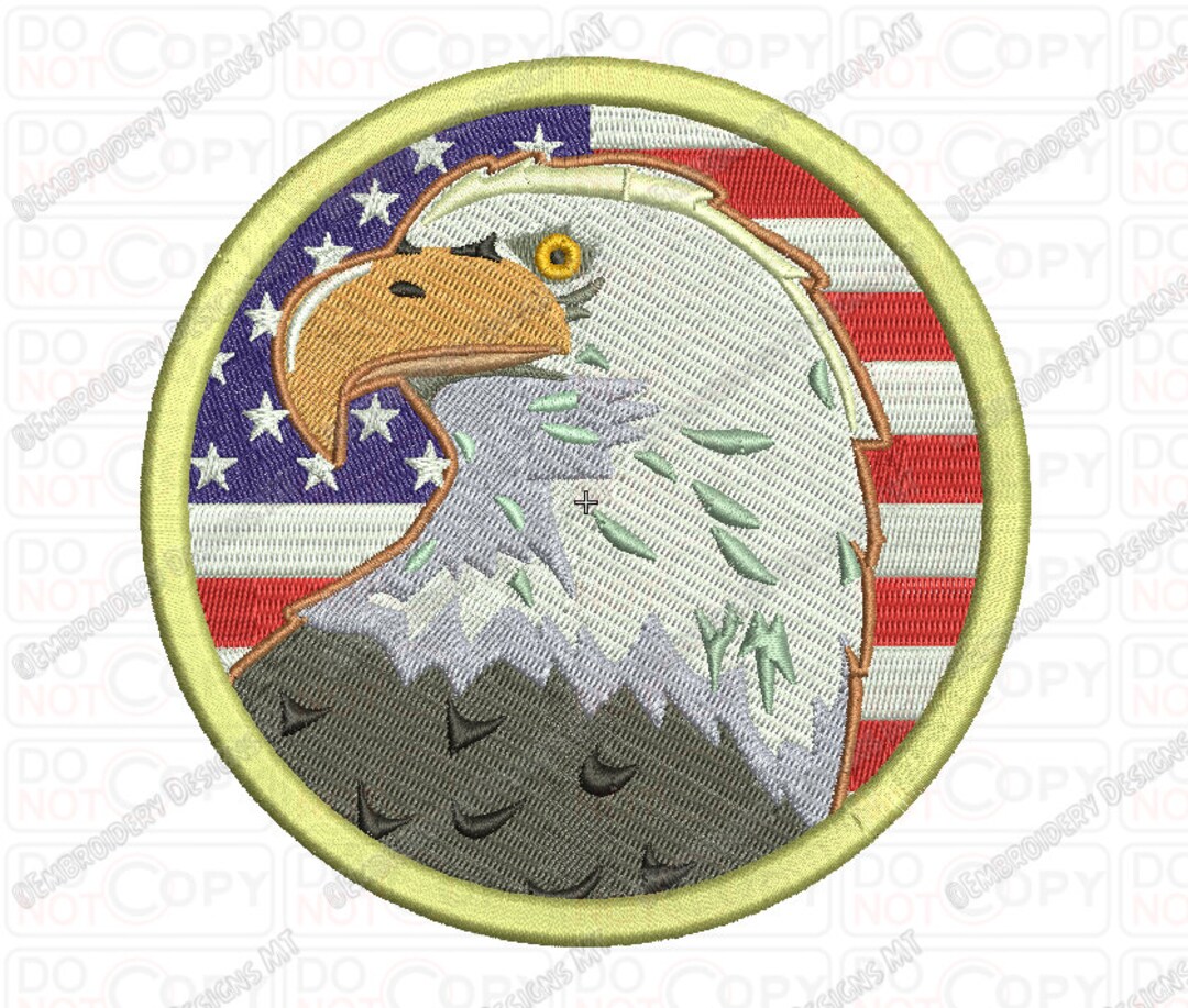 Bald Eagle Flag USA Patriotic Embroidery Design in 4x4 and 5x7 Sizes - Etsy
