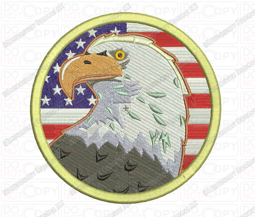 Bald Eagle Flag USA Patriotic Embroidery Design in 4x4 and 5x7 Sizes - Etsy