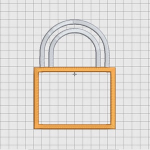 May include: A silver padlock with a double arch design and a gold-colored body.