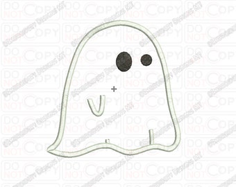 Ghost Cloth Halloween Applique Embroidery Design in 3x3 4x4 and 5x5 Sizes