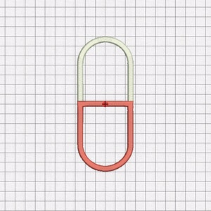 Pill Capsule Applique Embroidery Design File in Sizes 3x3 4x4 5x5 6x6 and 7x7
