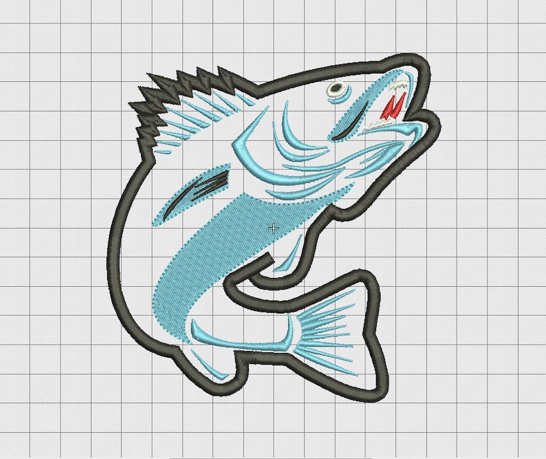 Fish Jumping Applique Embroidery Design in 4x4 5x5 and 6x6 Sizes - Etsy