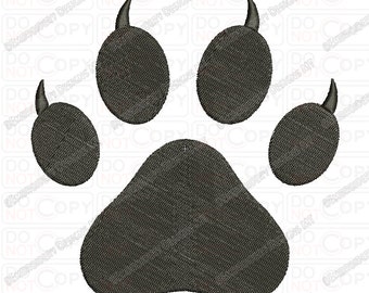 Cat Paw Embroidery Design in  2x2 3x3 4x4 and 5x5 Sizes