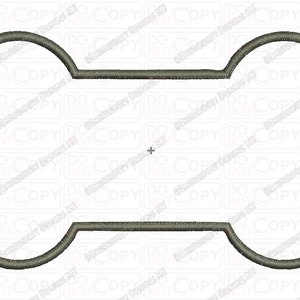 May include: A simple outline of a dog bone, in a light gray color, on a white background.