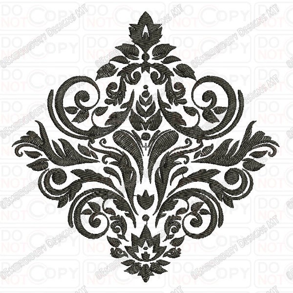 Mooie prachtige damast patroon volledige Stitch borduurwerk Design in 3 x 3 4 x 4 en 5 x 7 maten