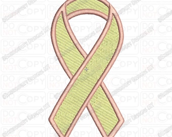 Desenho de bordado de ponto completo de fita de câncer em tamanhos 1x1 2x2 3x3 4x4 e 5x7