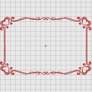 Heart Frame Border Embroidery Design in 4x4 5x7 and 6x10 Sizes