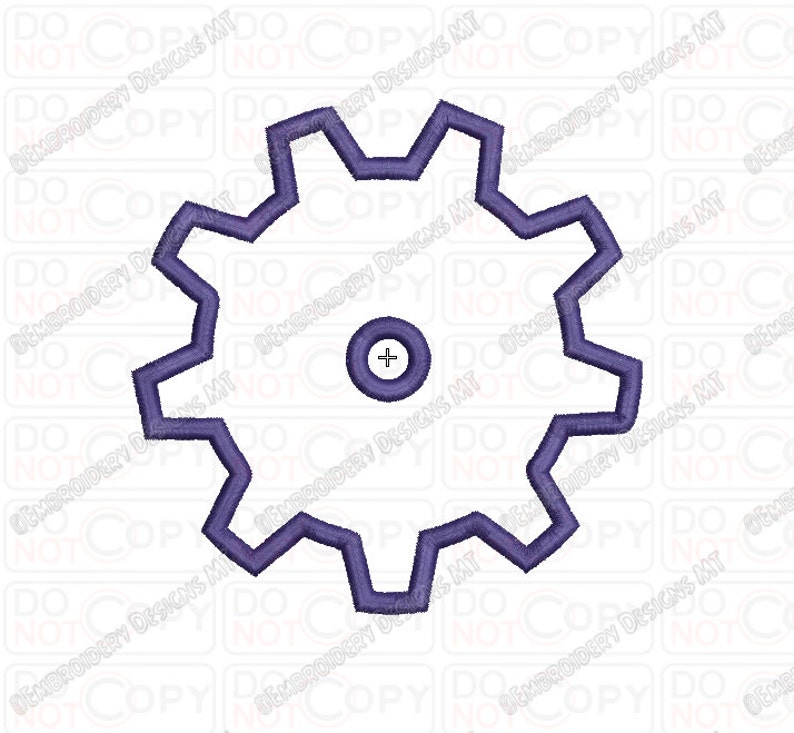 Gear Cogwheel Applique Embroidery Design in 3x3 4x4 and 5x7 Etsy
