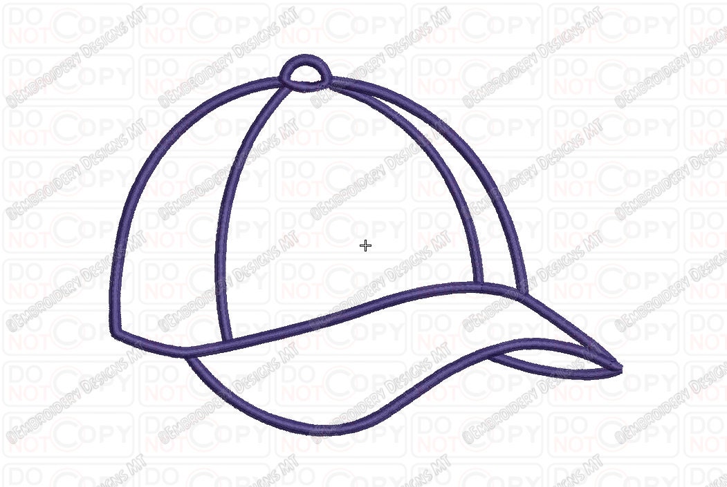 Baseball Hat Applique Embroidery Design in 3x3 4x4 and 5x7 Etsy