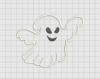 Ghost 3 Scary Halloween Applique Embroidery Design in 4x4 5x5 and 6x6 Sizes