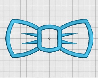 Bow Tie 1 Layer Applique Embroidery Design in 3x3 4x4 5x5 and 6x6 Sizes