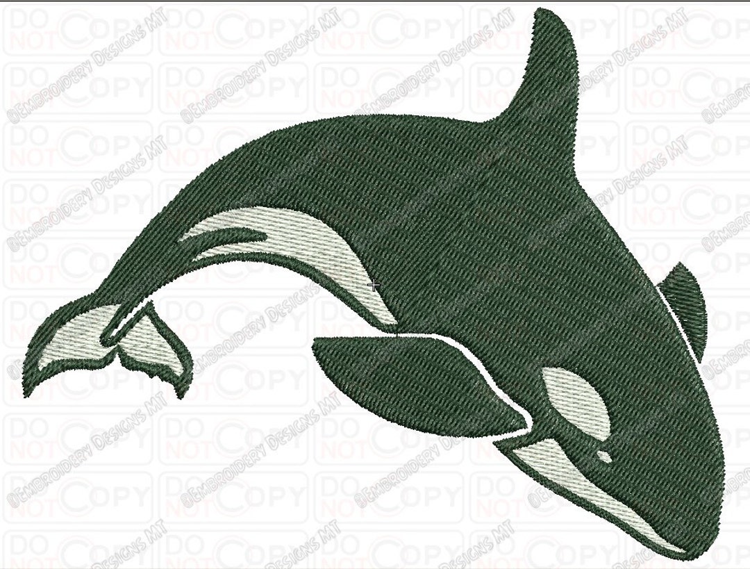 Orca Whale Embroidery Design in 2x2 3x3 4x4 and 5x7 Sizes - Etsy