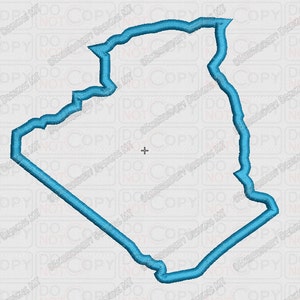 Algerije land stoffen borduurontwerp in de maten 4 x 4 en 5 x 7