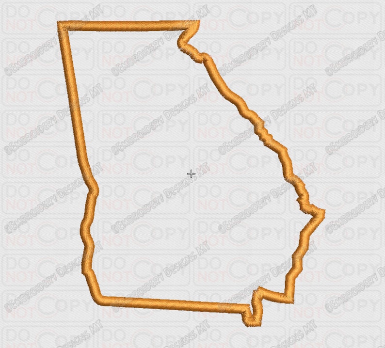 State Applique Embroidery Design in 4x4 and 5x7 Sizes Etsy